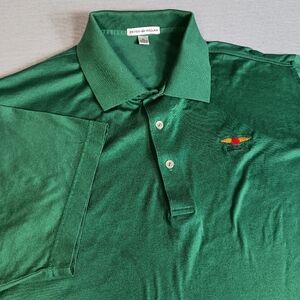 Peter Millar Men's XL Embroidered Baltusrol Golf Club Preppy Green Golf Polo